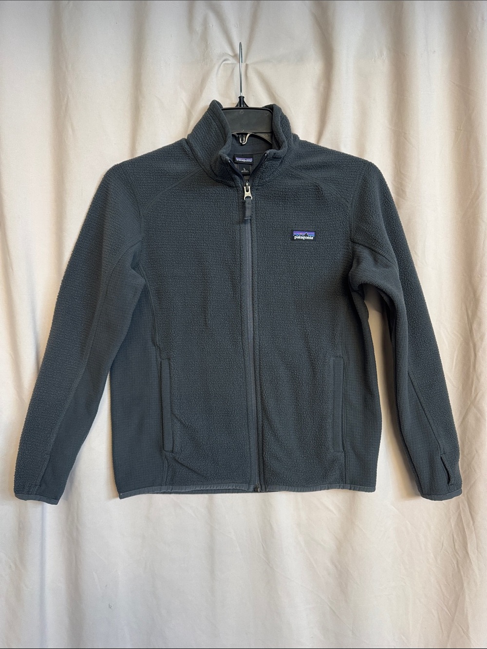 Patagonia Worn Wear Radiant Flux Full Zip Jacket, Size L/12, Color Gray